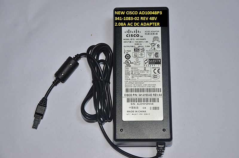 NEW CISCO AD10048P3 48V 2.08A 341-1083-02 REV AC DC ADAPTER